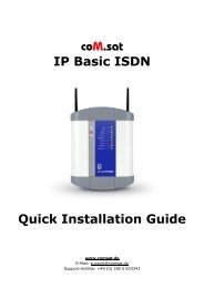 coM.sat IP Basic ISDN Quick Installation Guide