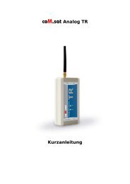 coM.sat Analog TR Kurzanleitung - coM.sat - Clevere Verbindungen