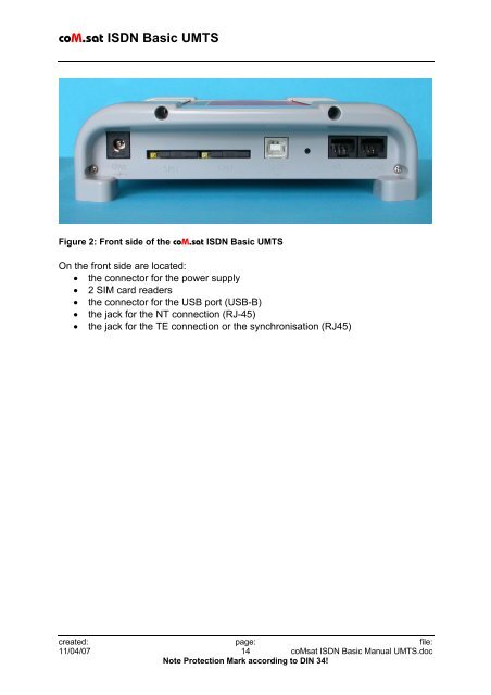 coM.sat ISDN Basic UMTS