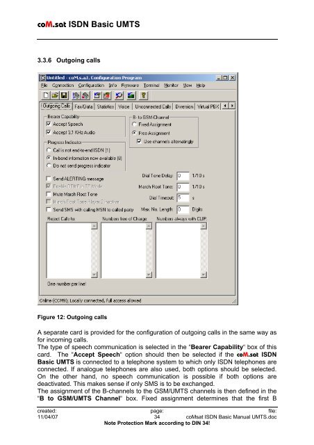 coM.sat ISDN Basic UMTS