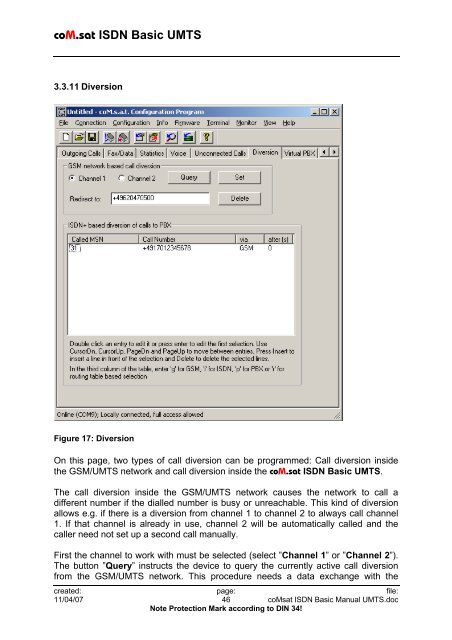 coM.sat ISDN Basic UMTS