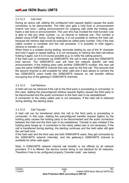 coM.sat ISDN Basic UMTS