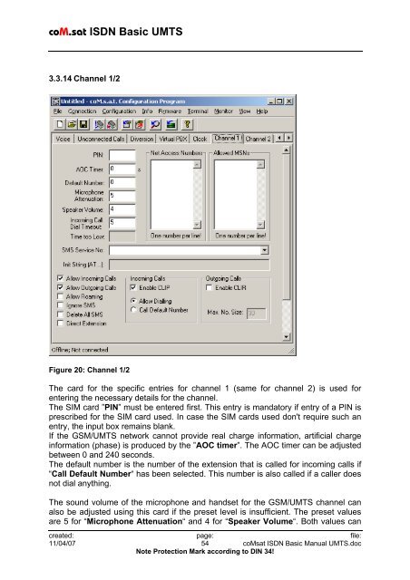 coM.sat ISDN Basic UMTS