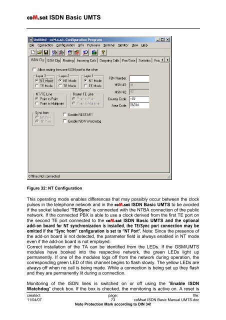 coM.sat ISDN Basic UMTS