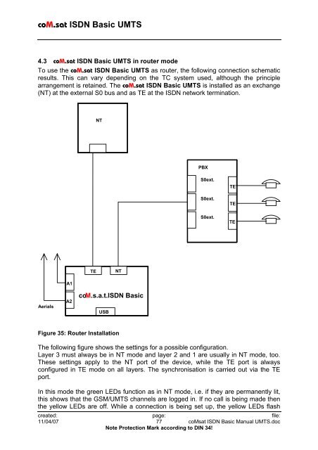 coM.sat ISDN Basic UMTS