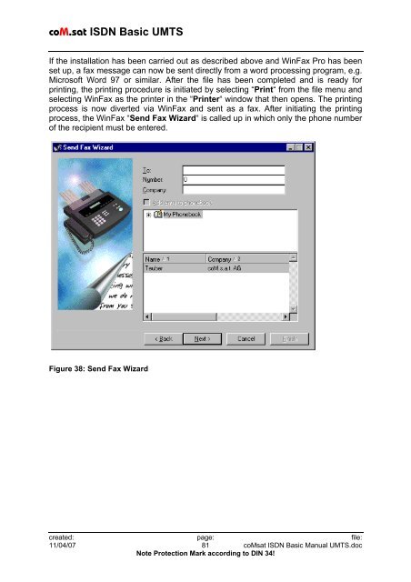 coM.sat ISDN Basic UMTS