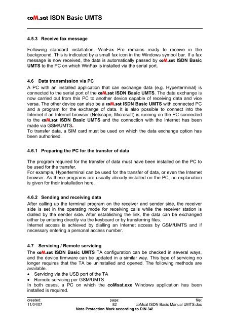 coM.sat ISDN Basic UMTS