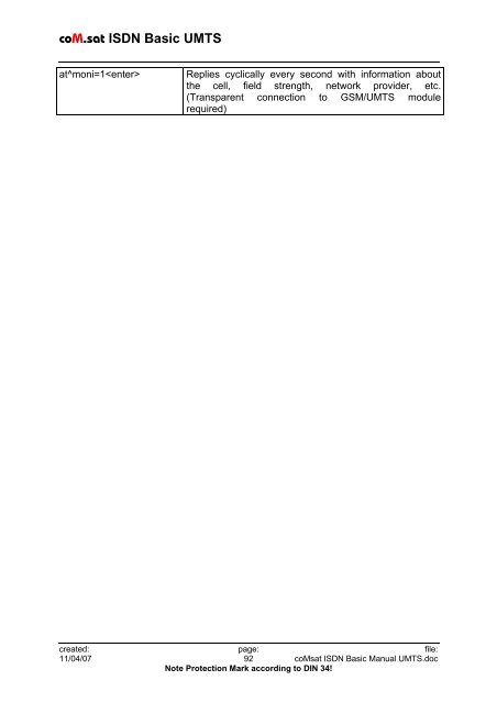 coM.sat ISDN Basic UMTS