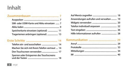 Bedienungsanleitung - Hilfe & Services