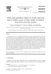 Strain and maturation effects on female spawning time in diallel ...