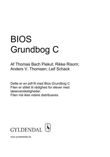BIOS Grundbog C - Syntetisk tale