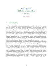 Chapter 13 Effects of Selection - CGIL