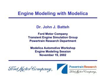 Engine Modeling with Modelica