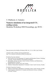 Numeric simulation of an integrated CO2 cooling system. Modelica ...