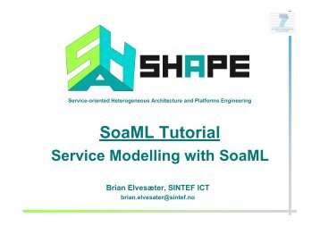 SoaML Tutorial - MoDELS 2010