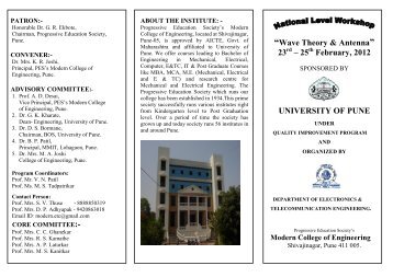 National Level Seminar - Modern College of Engineering