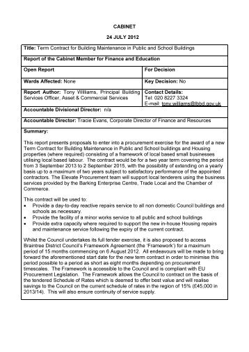 Term Contract for Building Maintenance in Public and School ...