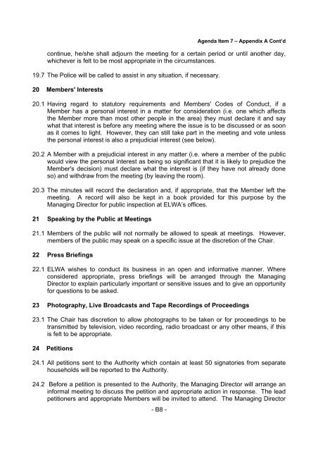 Agenda Item 07 (ELWA Constitution 2006 - Part B) - Meetings ...