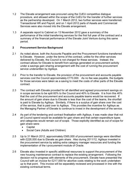 Proposed Amendments to the Procurement Gain Share ...