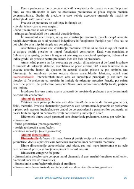 Curs SISTEME MECANICE - Modulul 5