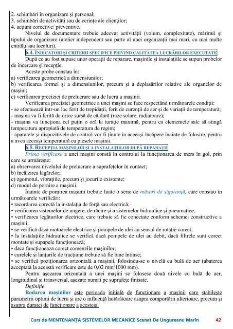 curs mentenanta sistemelor mecanice - Modulul 5