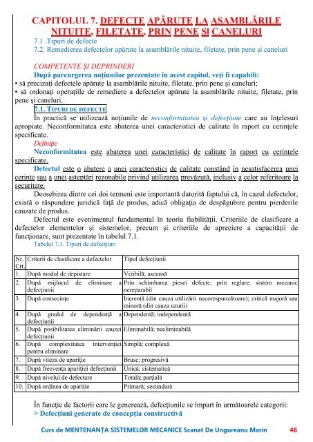 curs mentenanta sistemelor mecanice - Modulul 5