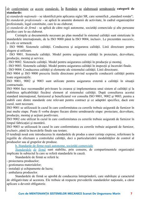 curs mentenanta sistemelor mecanice - Modulul 5