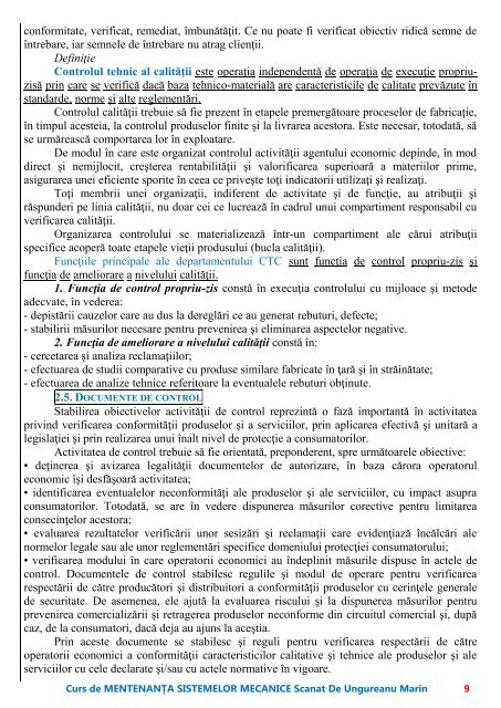 curs mentenanta sistemelor mecanice - Modulul 5