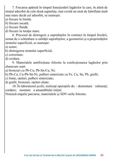 curs sisteme de transmitere a miscarii m1 - Modulul 5