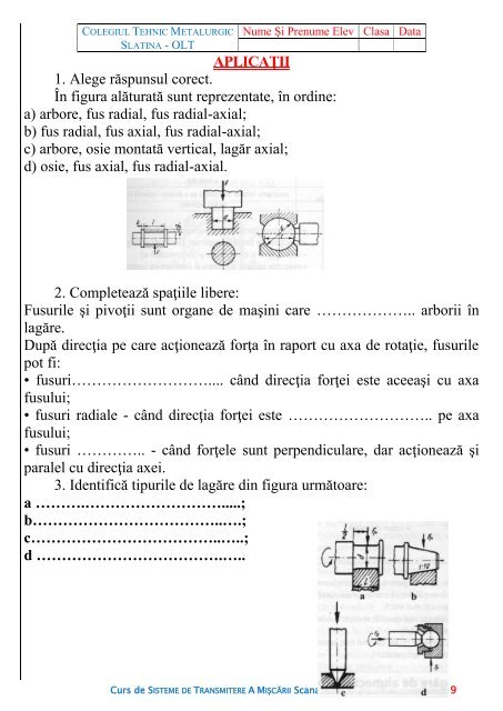 curs sisteme de transmitere a miscarii m1 - Modulul 5