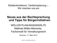 Neues aus der Rechtsprechung und Tipps für Bürgerinitiativen