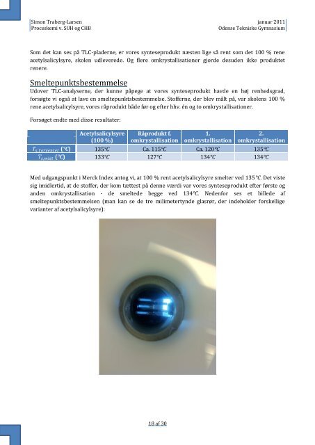 Kemisk syntese: hovedpinetablet [Jan. 2011] - Simon Traberg-Larsen