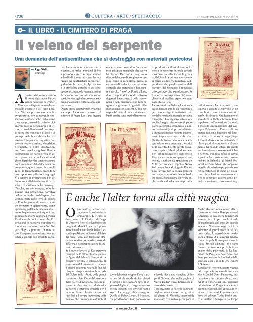 Umberto Eco: ?Smaschero le trame di chi costruisce l'odio? - Moked