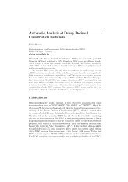 Automatic Analysis of Dewey Decimal Classification Notations - GBV ...