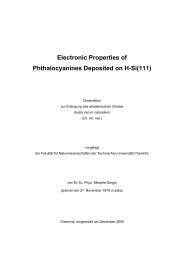 Electronic Properties of Phthalocyanines Deposited on H ... - Monarch