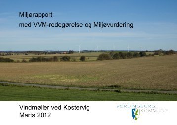 Miljørapport med VVM-redegørelse og Miljøvurdering Vindmøller ved