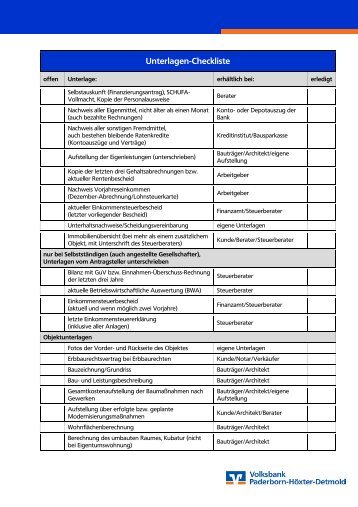 Unterlagen-Checkliste (PDF)