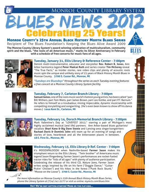 Monroe County's 25th Annual Black History Month Blues Series