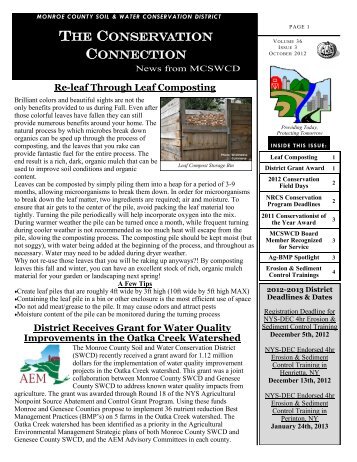 October 2012 - Monroe County Soil and Water Conservation District