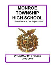 Program of Studies 2013-2014 - Monroe Township School District