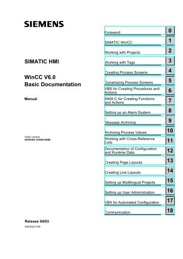 SIMATIC HMI WinCC V6.0 Basic Documentation - DCE FEL ČVUT v ...