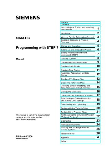 Programming with STEP 7 Manual - DCE FEL ČVUT v Praze