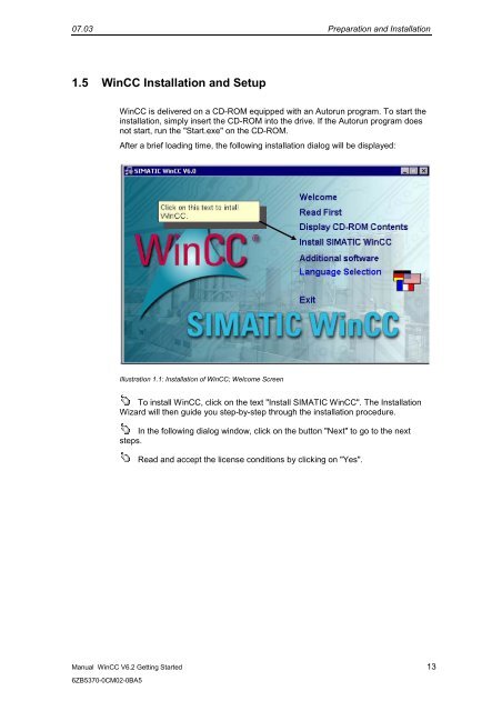 WinCC V6.2 Getting Started - DCE FEL ČVUT v Praze