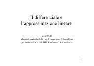 Il differenziale e l'approssimazione lineare - ISIS Facchinetti