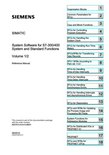 System Software for S7-300/400 System and Standard Functions ...