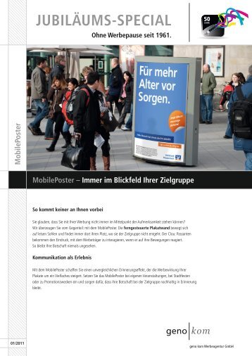 MobilePoster - geno kom Werbeagentur GmbH