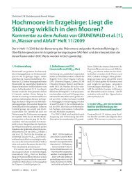 Hochmoore im Erzgebirge: Liegt die Störung wirklich in den Mooren?