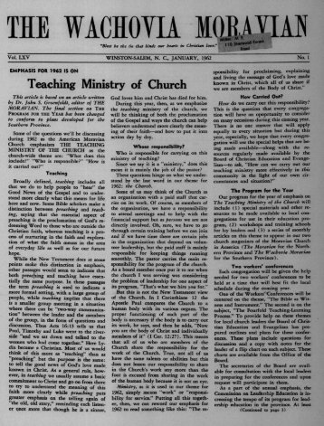 1962 - Moravian Archives