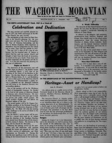 1957 - Moravian Archives