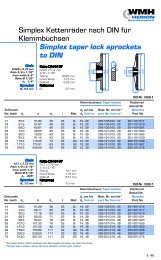 Simplex taper lock sprockets to DIN - Antriebstechnik-Roeder.com